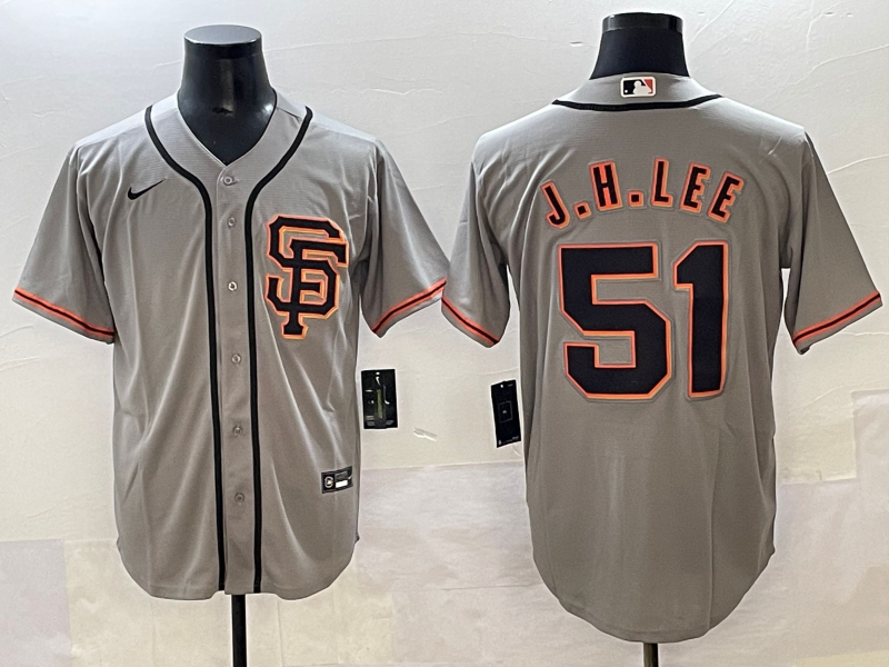 Men's San Francisco Giants Jung Hoo Lee #51 Gray Limited Jersey